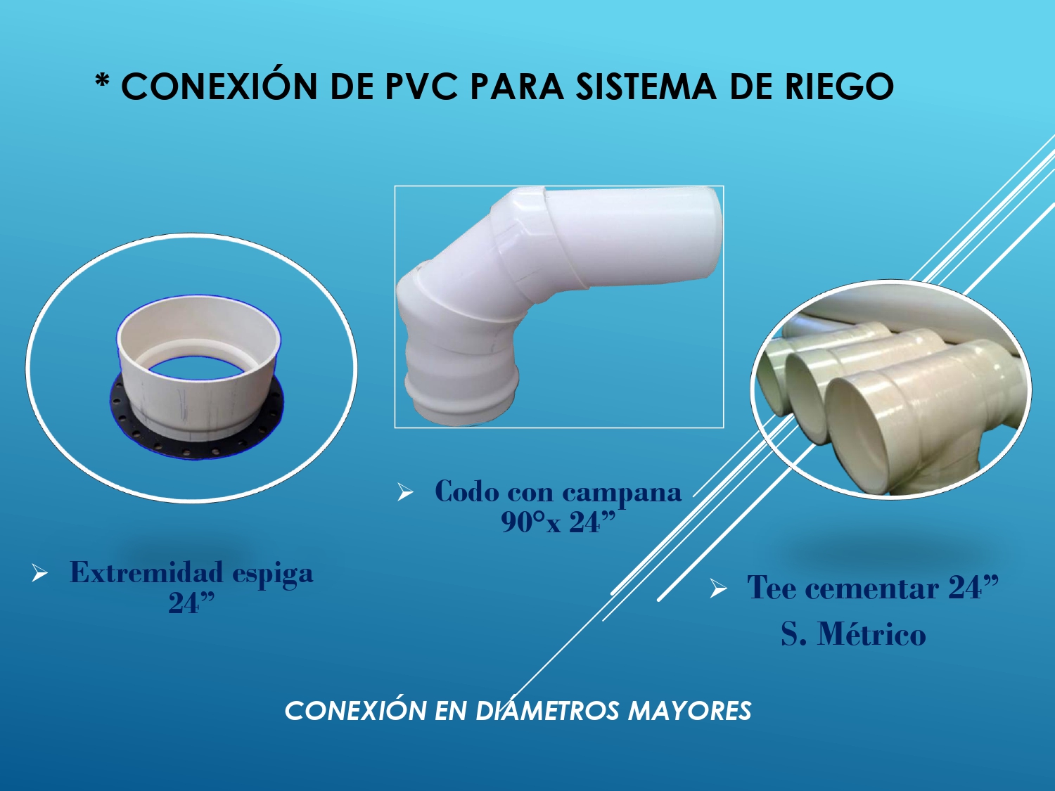 CONEXION DE PVC PARA SISTEMA DE RIEGO