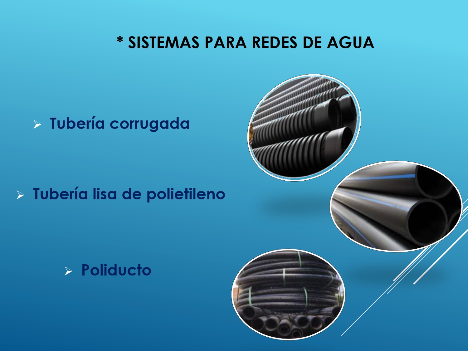 SISTEMAS PARA REDES DE AGUA